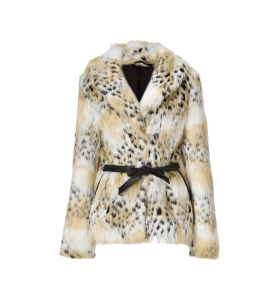 a faux fur jacket